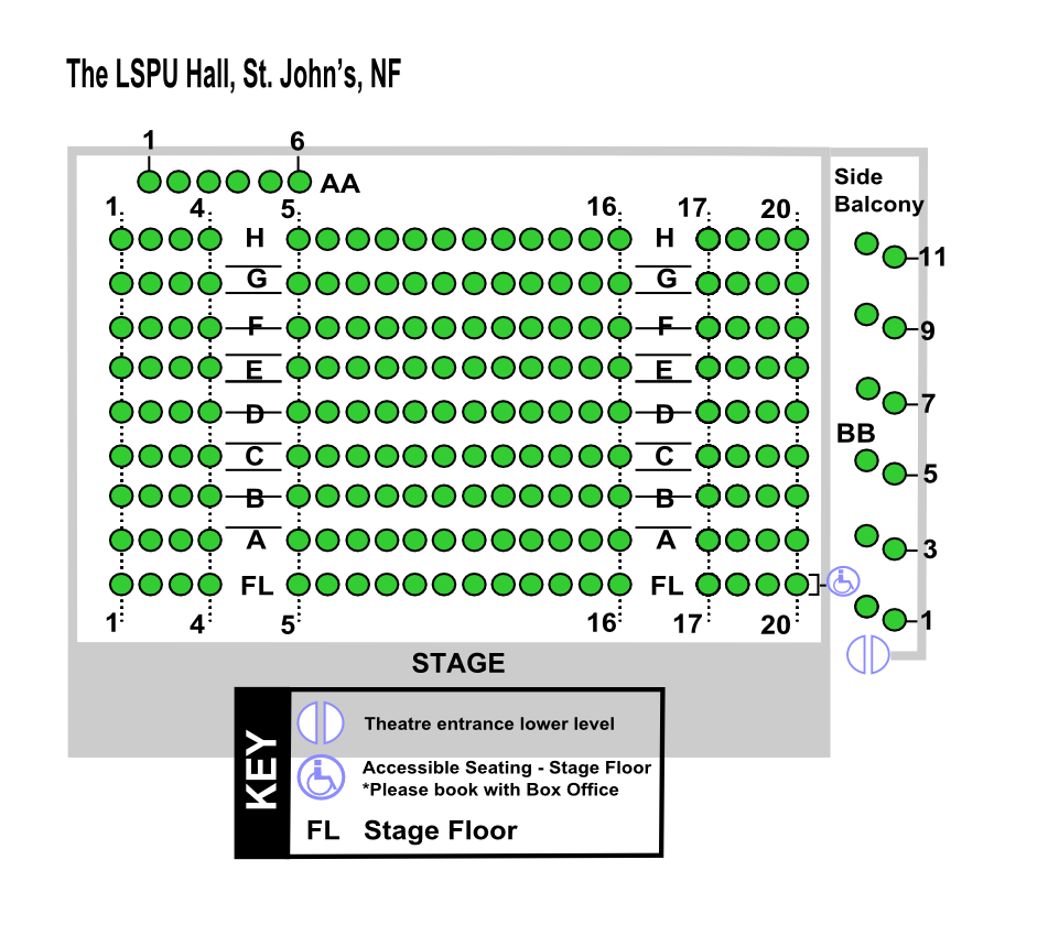 Resource Centre for the Arts – Seat Map