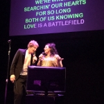 Jody Richardson and Nicole Rousseau at Karaoke Fundraiser.